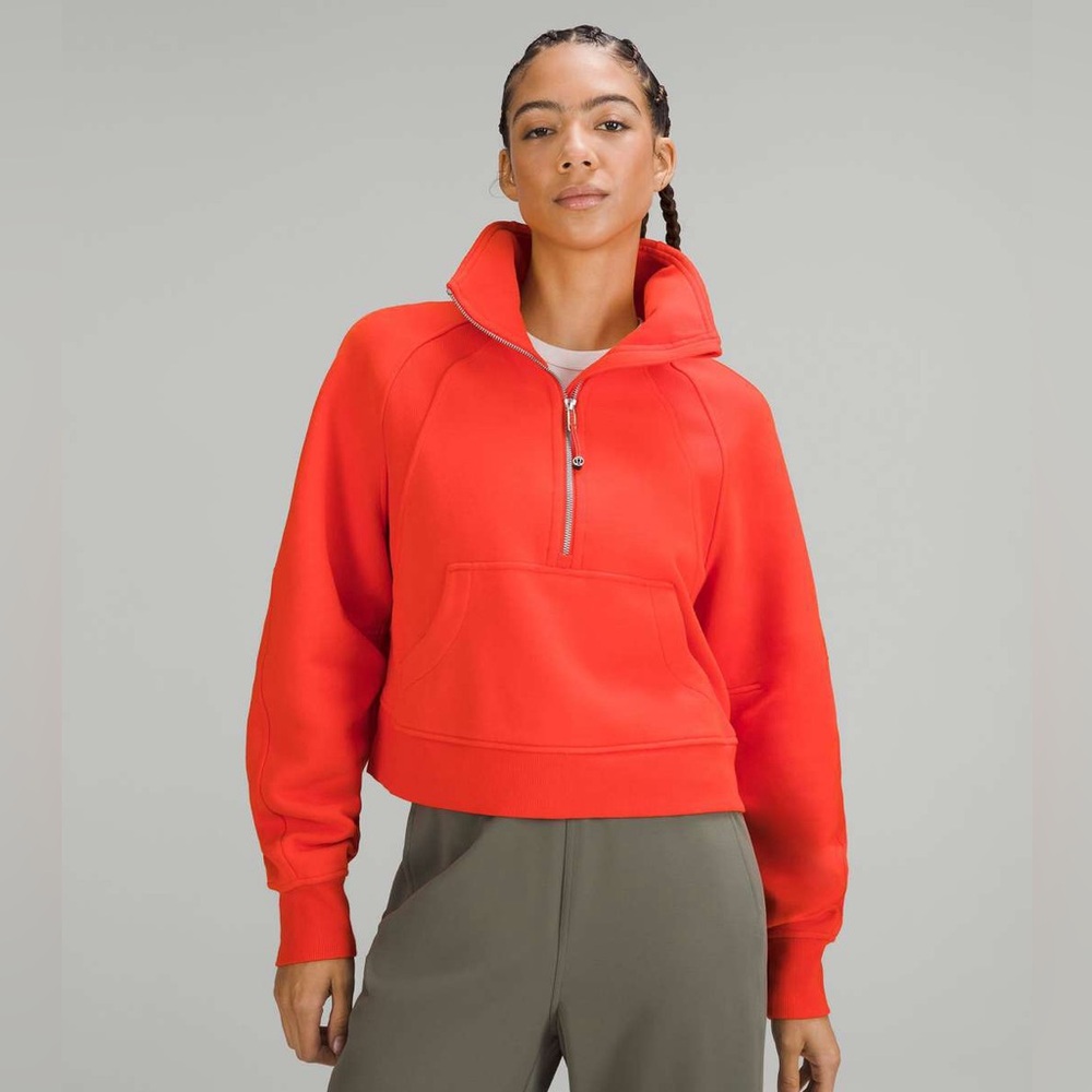 Lululemon Scuba Funnel Neck Hoodie — Cropped (Solar Orange)